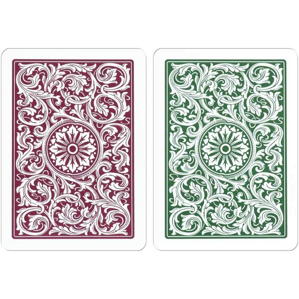 Copag Elite Poker Regular Index Double Plastic Playing Card Deck (Green & Burgundy)