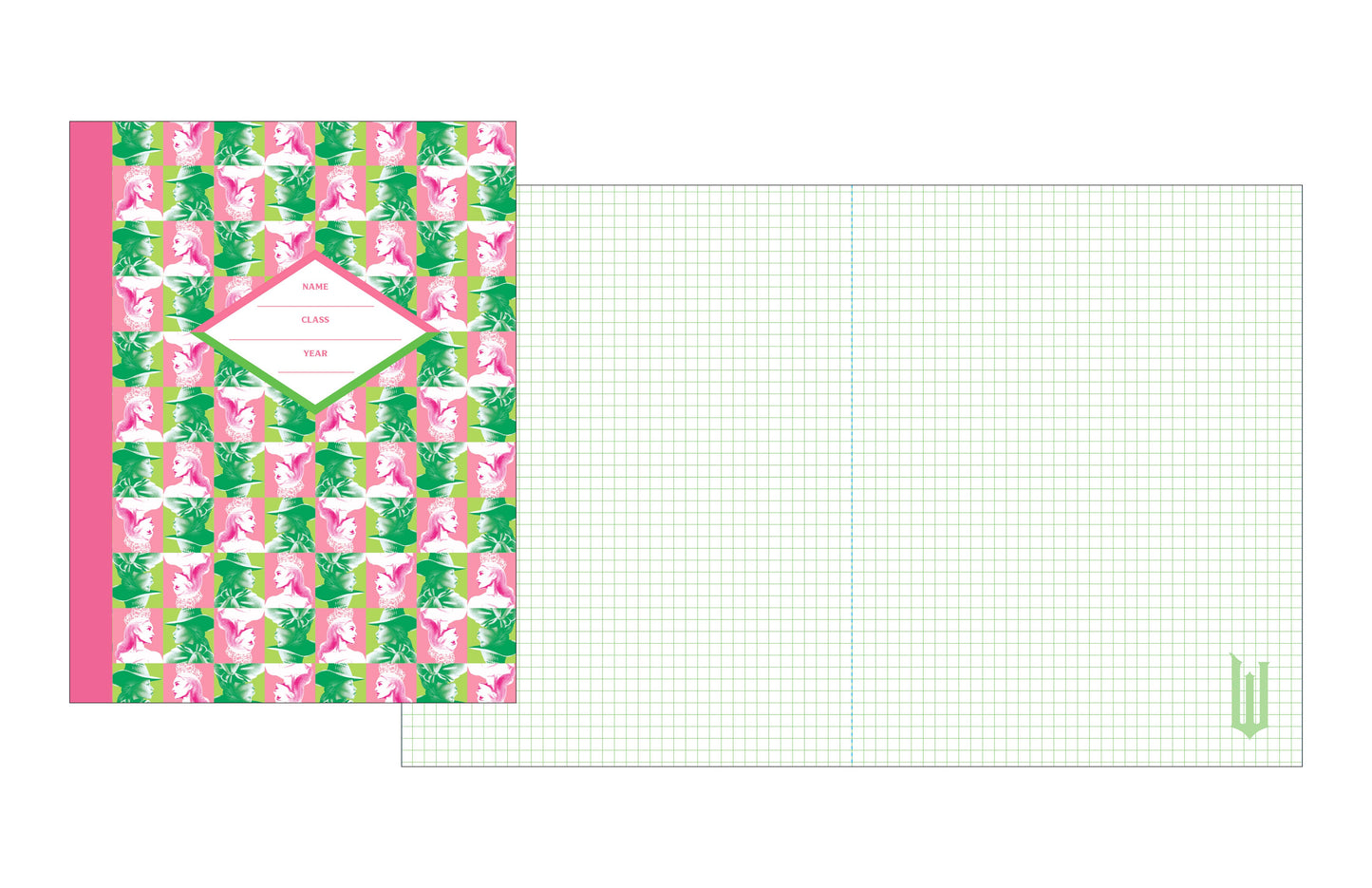 Wicked Pink & Green Composition Notebook Set (Set of 2)