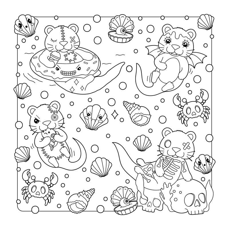 Creepy Cute Creatures Coloring Book by