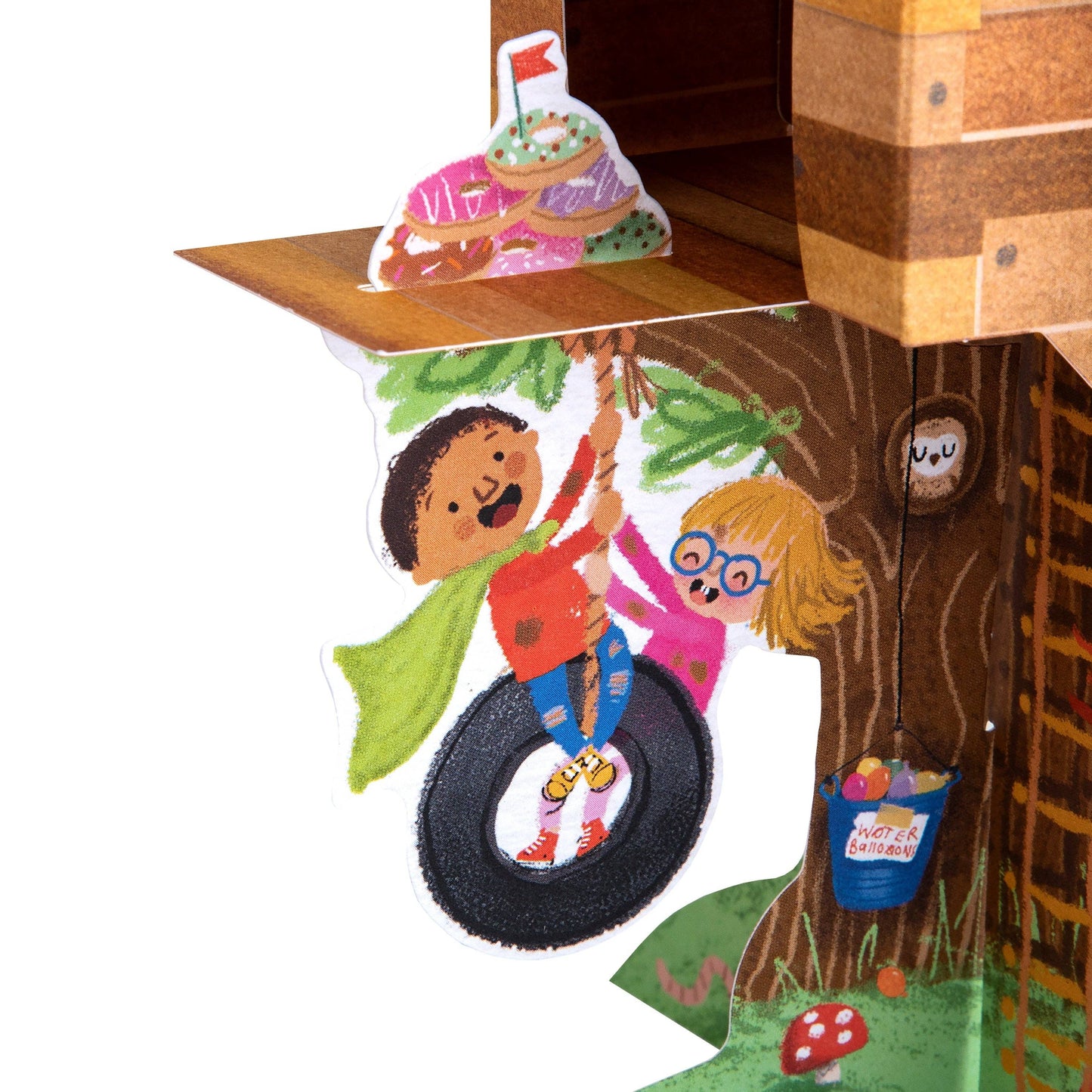 Kids Birthday Card -3D & Pop Up Children's Tree House Design