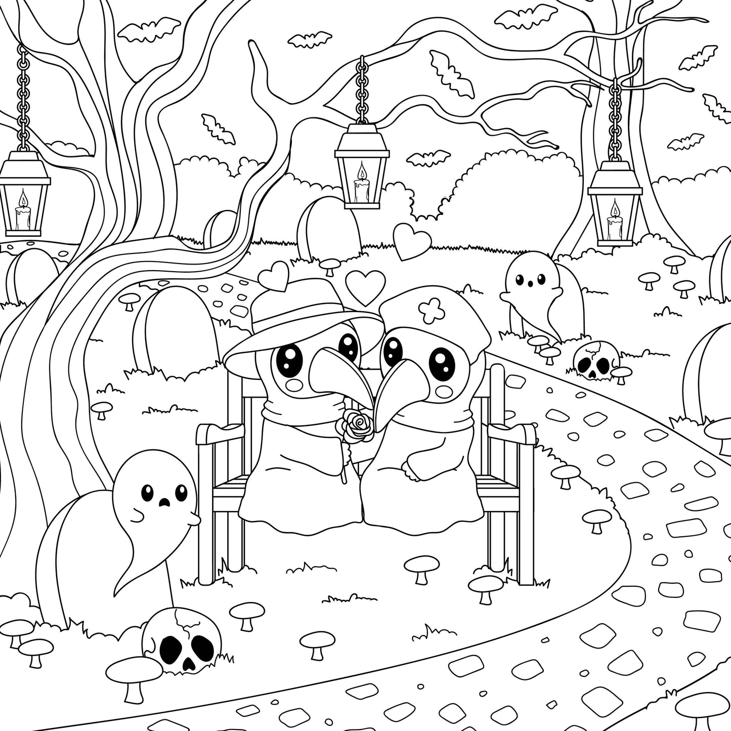 Creepy Cute Love Coloring Book