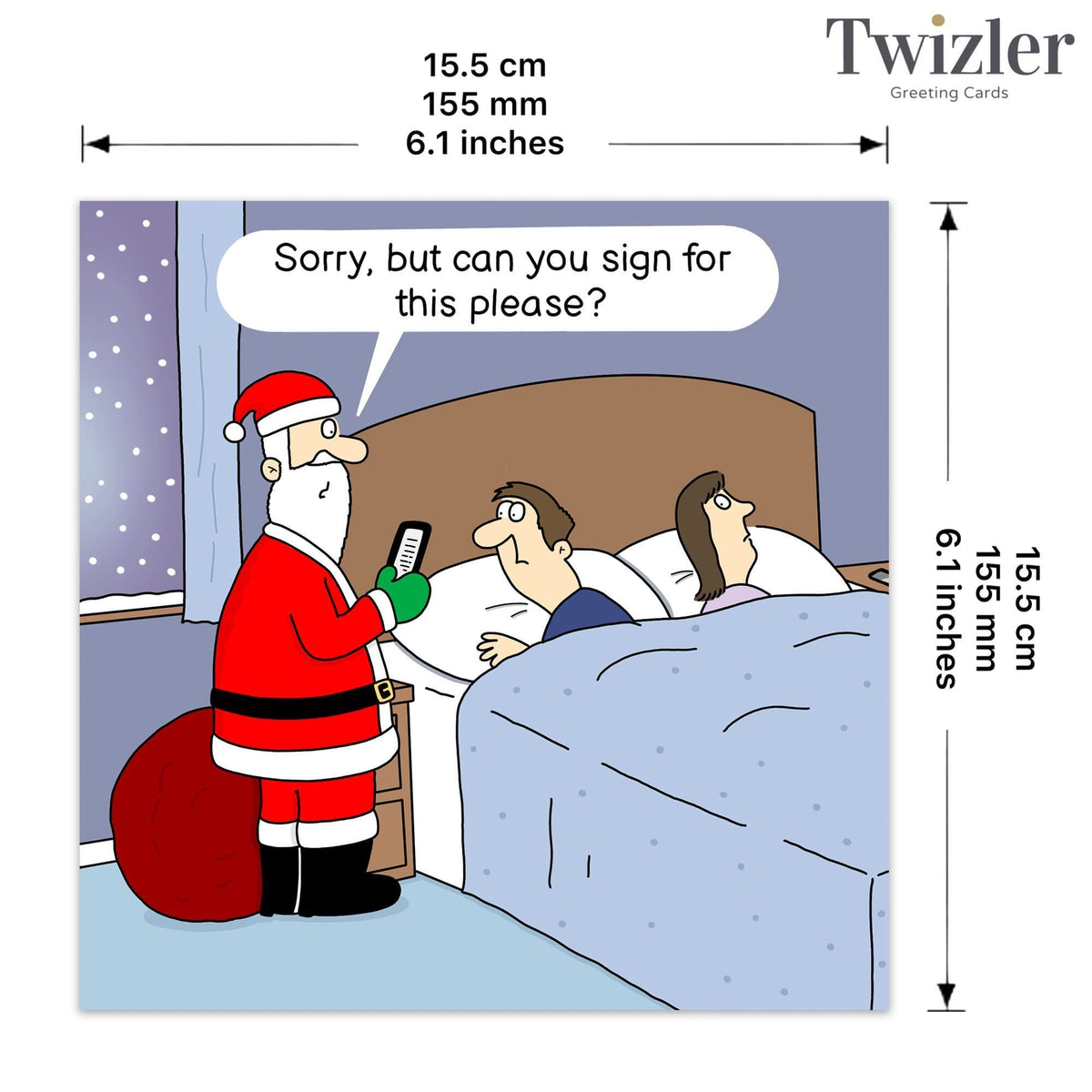Funny Christmas Card - Sign For This