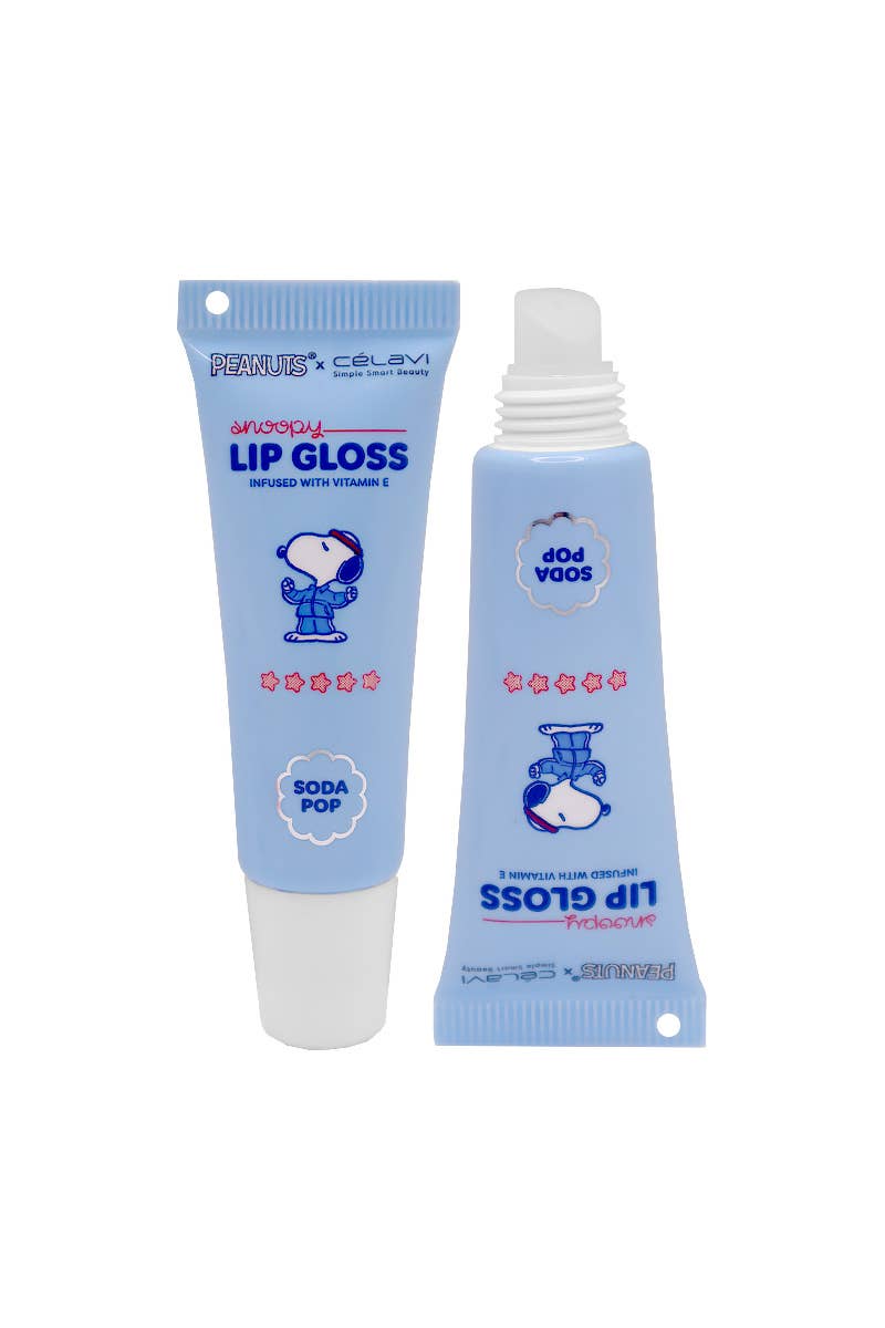 Celavi P60194 Soda Pop Snoopy Lip Gloss w/ Keychain - 12pc
