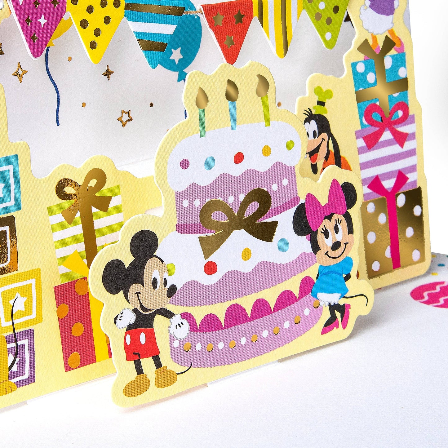 Pop-up Card-3D Disney Mickey & Minnie Pop-Up Birthday Scene