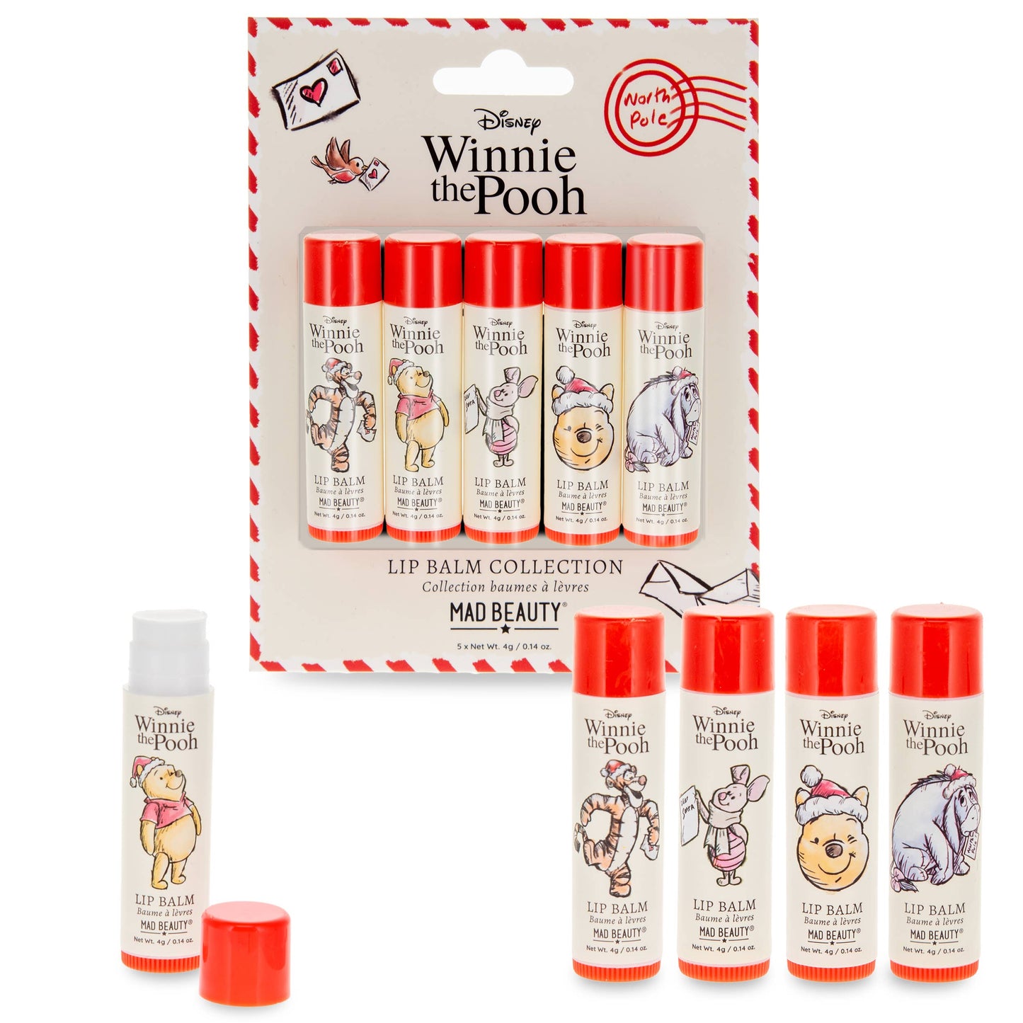 Mad Beauty Disney Winnie The Pooh Festive Lip Balms