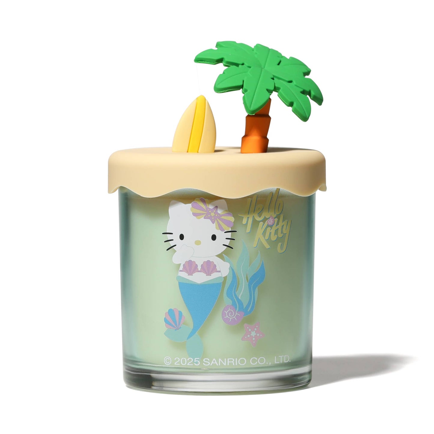 Summer Themed Candle with 3D Silicone Lid, Pina Colada Scent