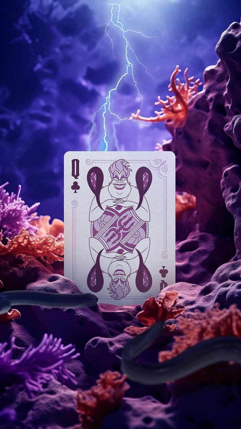 Bicycle Disney Villains Green Playing Cards