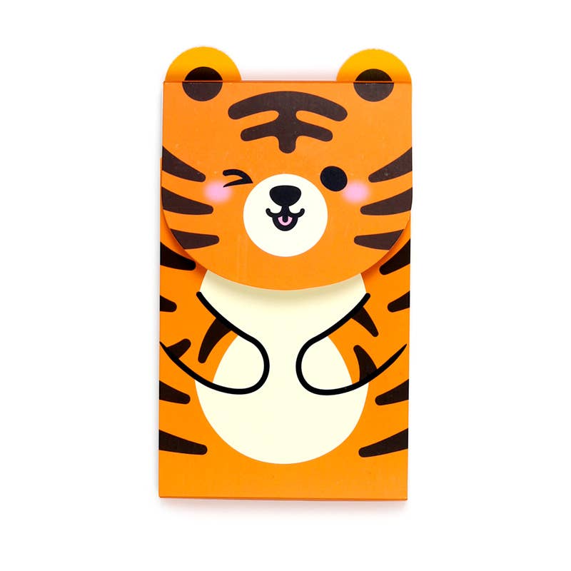 Adoramals Tiger Flip Open Shaped Memo Pad