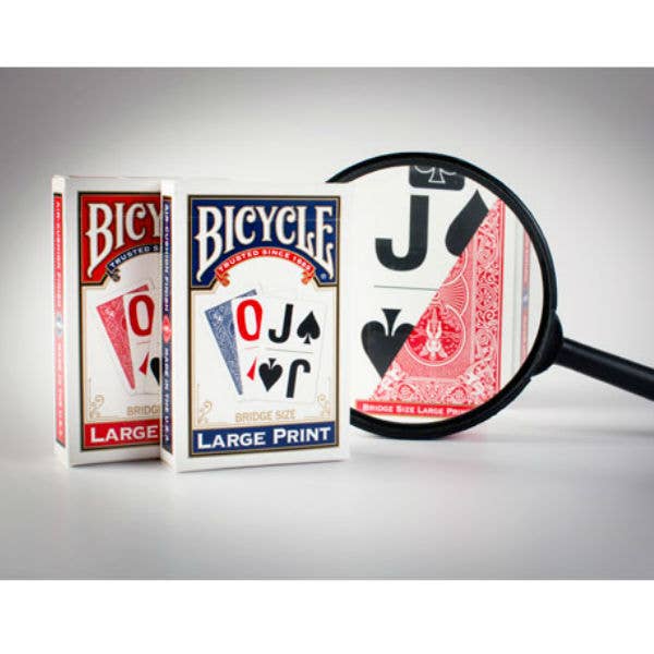 Bicycle Large Print Cards (Blue)
