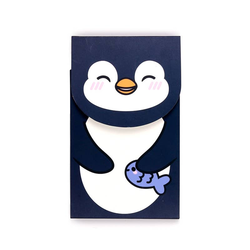 Adoramals Penguin Flip Open Shaped Memo Pad