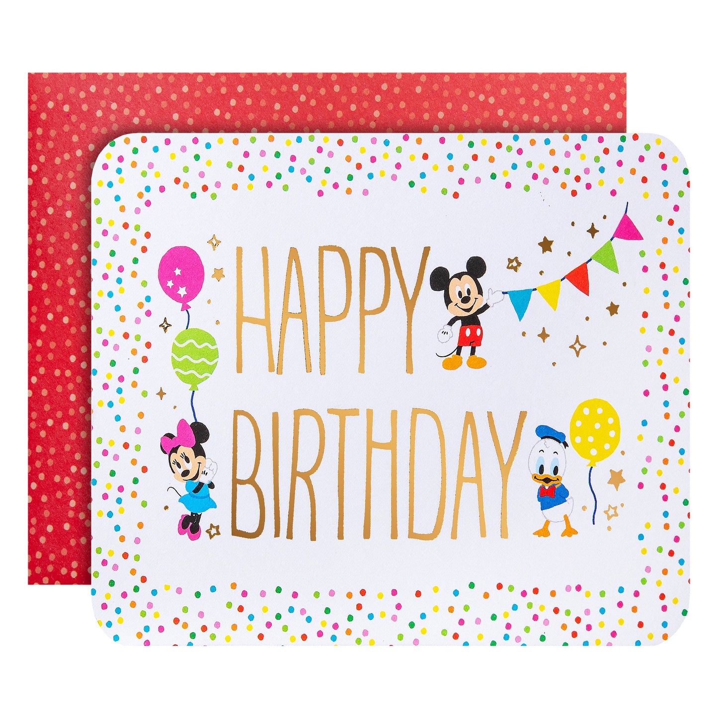 Pop-up Card-3D Disney Mickey & Minnie Pop-Up Birthday Scene