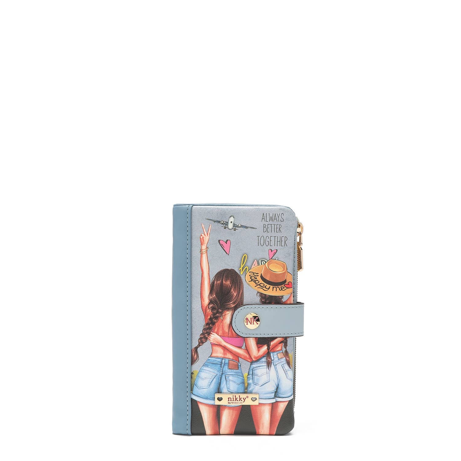 Bifold Zipper Wallet - Lined with Nylon Heart Fabric