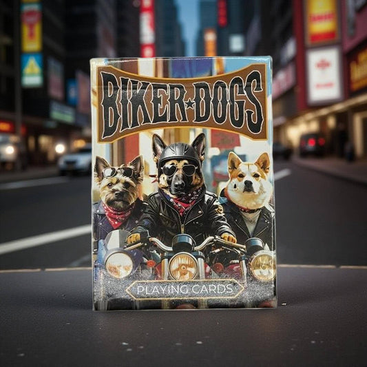 Biker Dogs Playing Cards