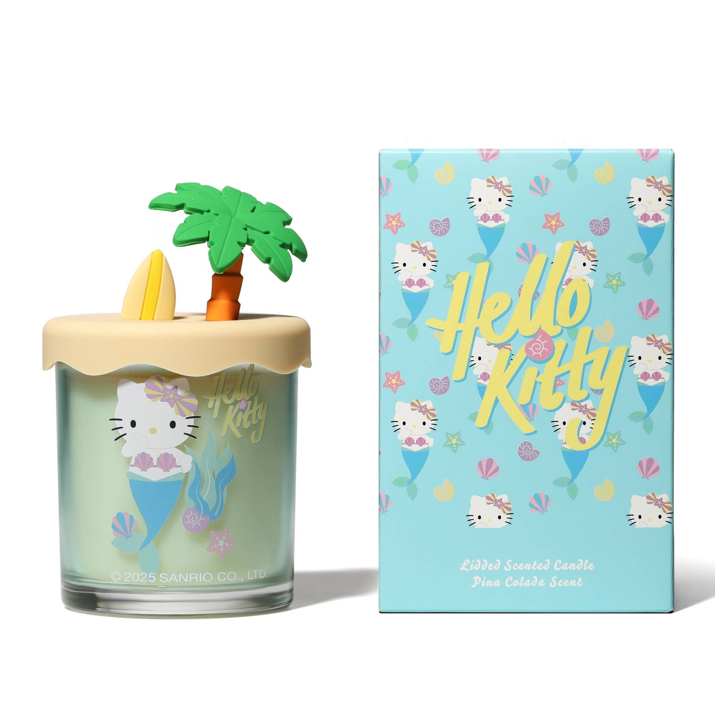 Summer Themed Candle with 3D Silicone Lid, Pina Colada Scent