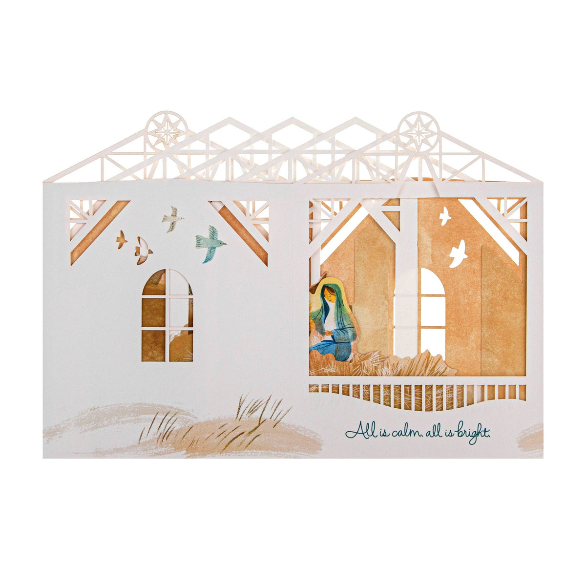 Christmas Paper Wonder Card - 3D Pop Up Nativity Scene