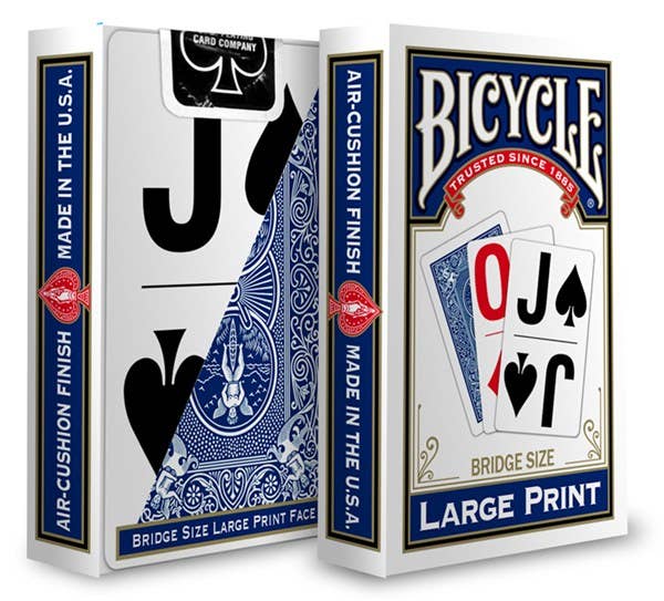 Bicycle Large Print Cards (Blue)