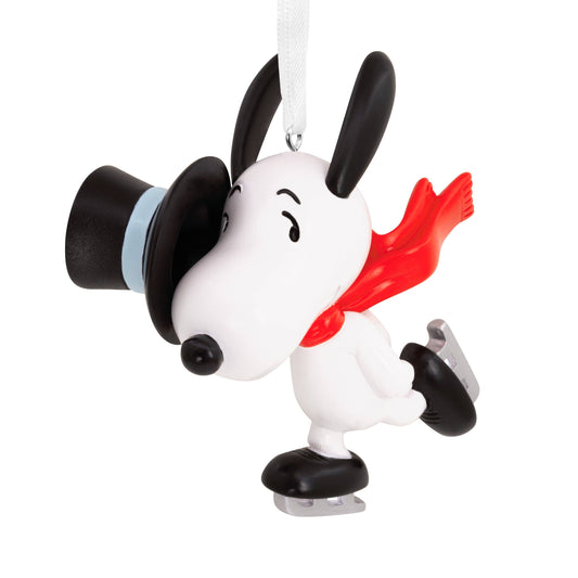 PEANUTS™ Hanging Ornament - SNOOPY Ice Skating with Top Hat