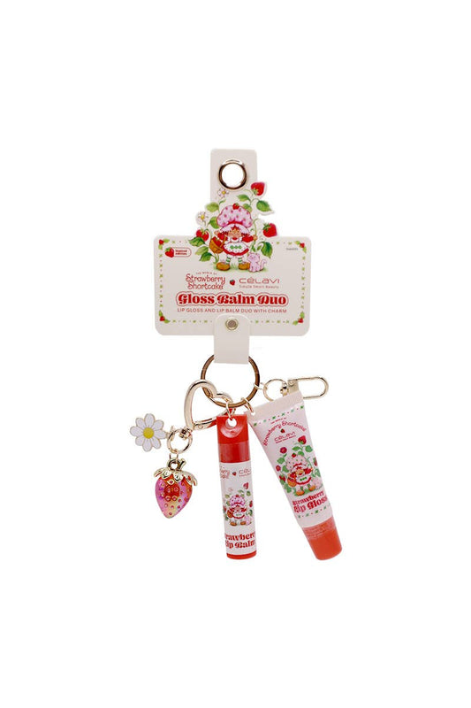 Celavi SS60095 Strawberry Gloss Balm Duo w/ Charms - 6pcs