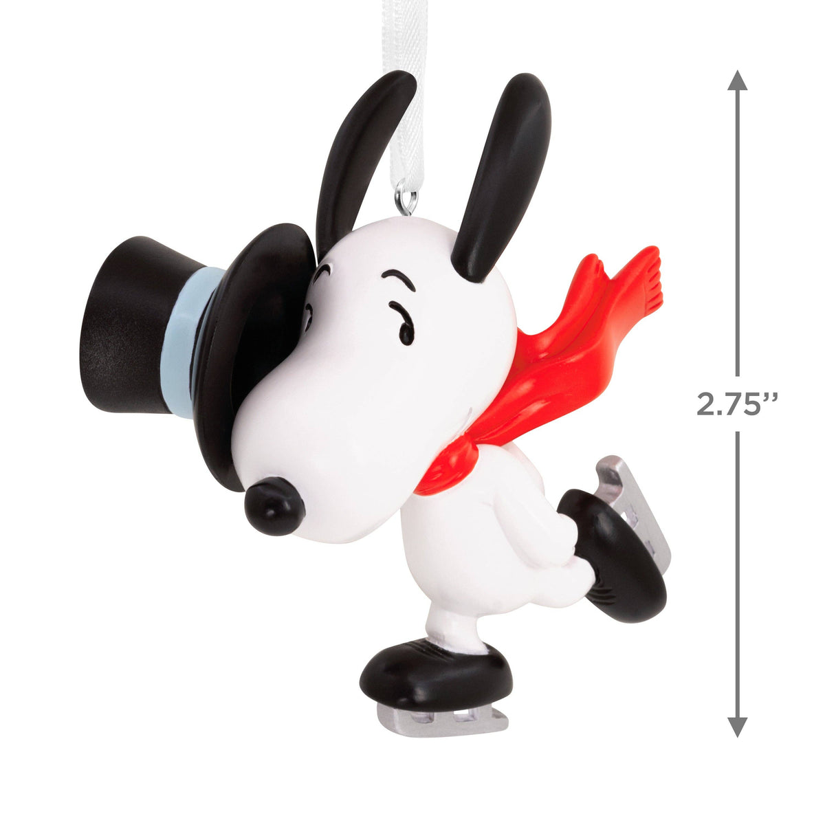 PEANUTS™ Hanging Ornament - SNOOPY Ice Skating with Top Hat