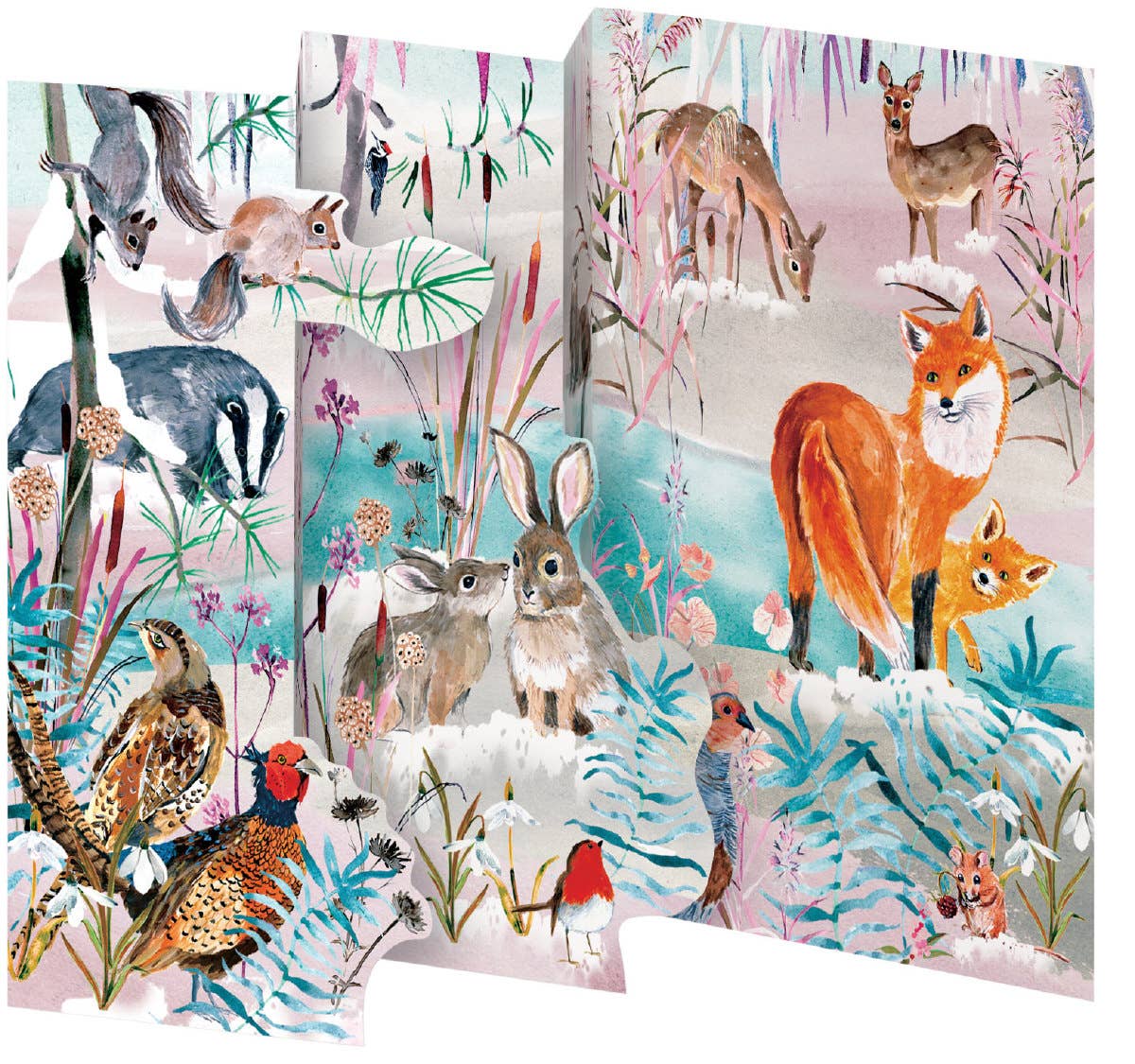 Wild Winter's Song Fox Tri-fold Card Pack pack - NSX 827
