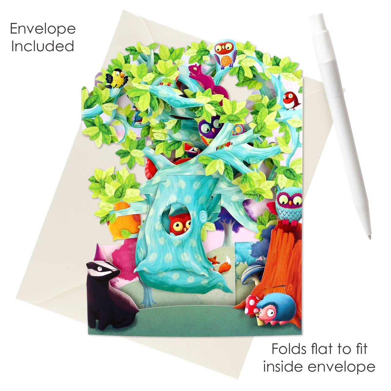 SC129 – Swing Cards - Woodland Tree Of Birds
