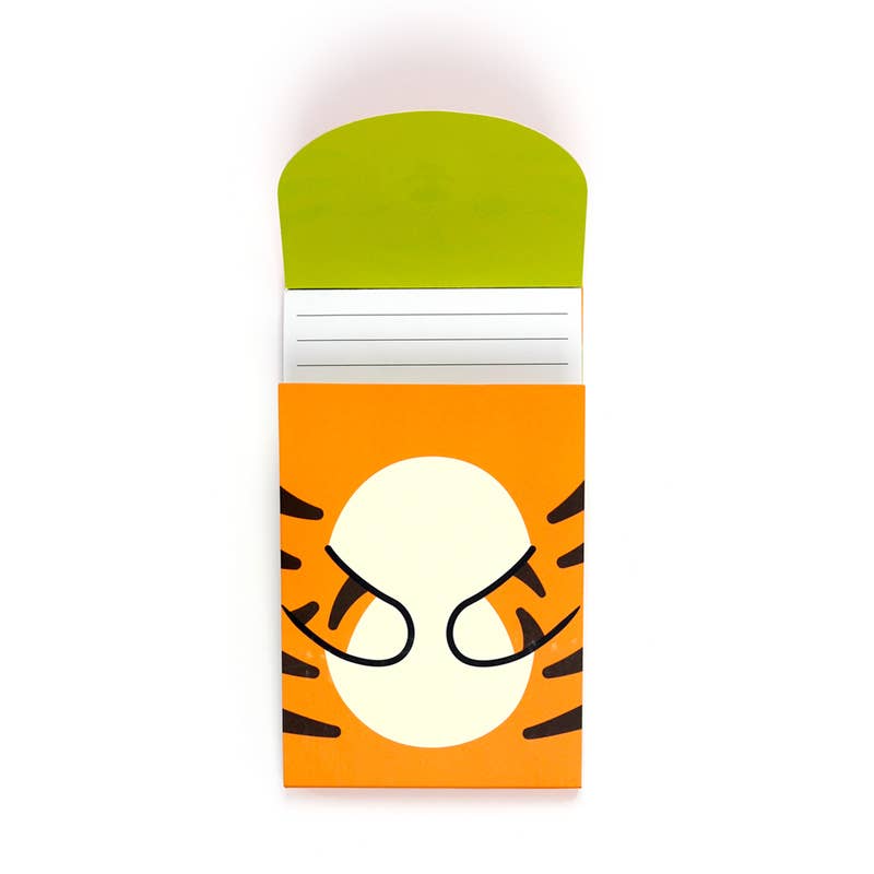 Adoramals Tiger Flip Open Shaped Memo Pad