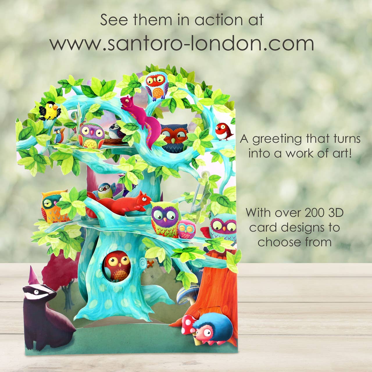 SC129 – Swing Cards - Woodland Tree Of Birds