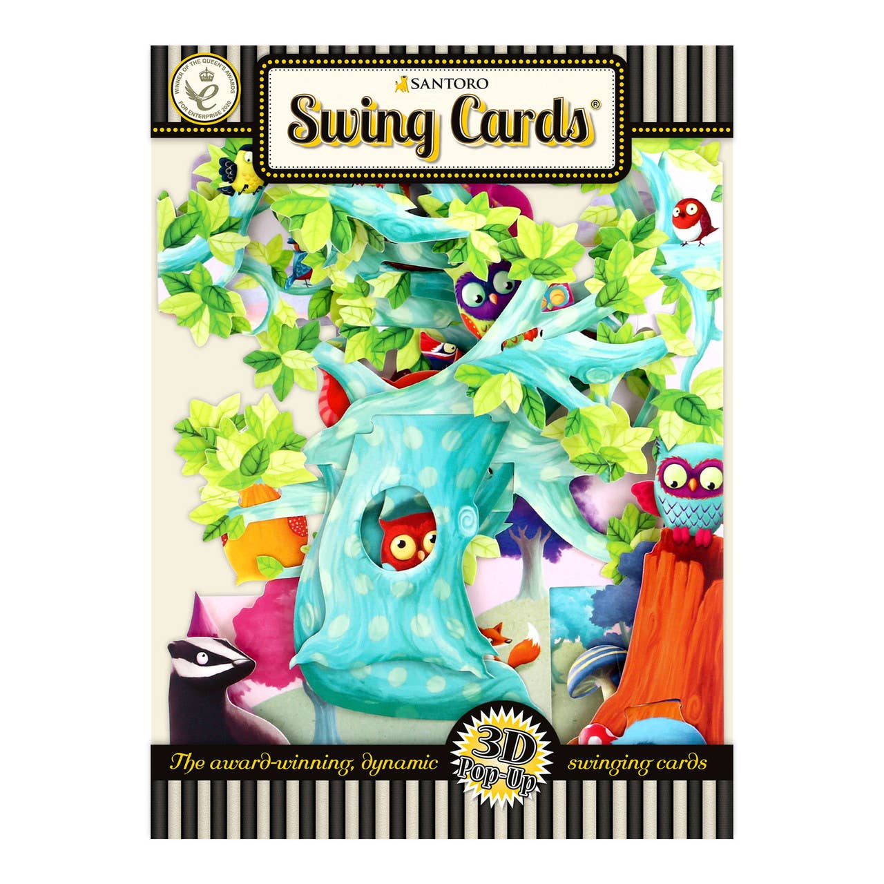 SC129 – Swing Cards - Woodland Tree Of Birds