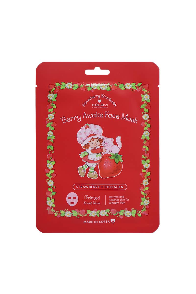 Celavi SS45542 Strawberry + Collagen 5 Sheet Mask Set - 1set