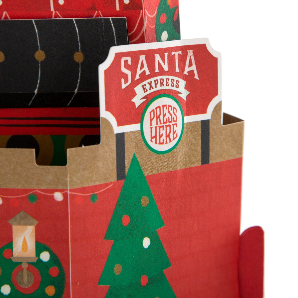 Musical Christmas Wonder Card 3D PopUp Motion Santa Train