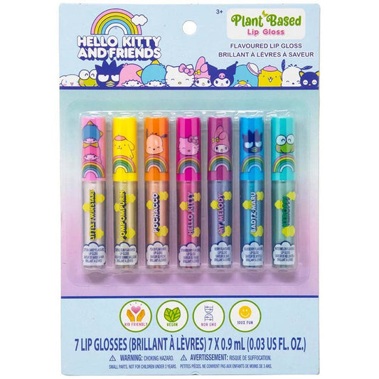 HELLO KITTY AND FRIENDS 7PC LIP GLOSS, HK1205GG