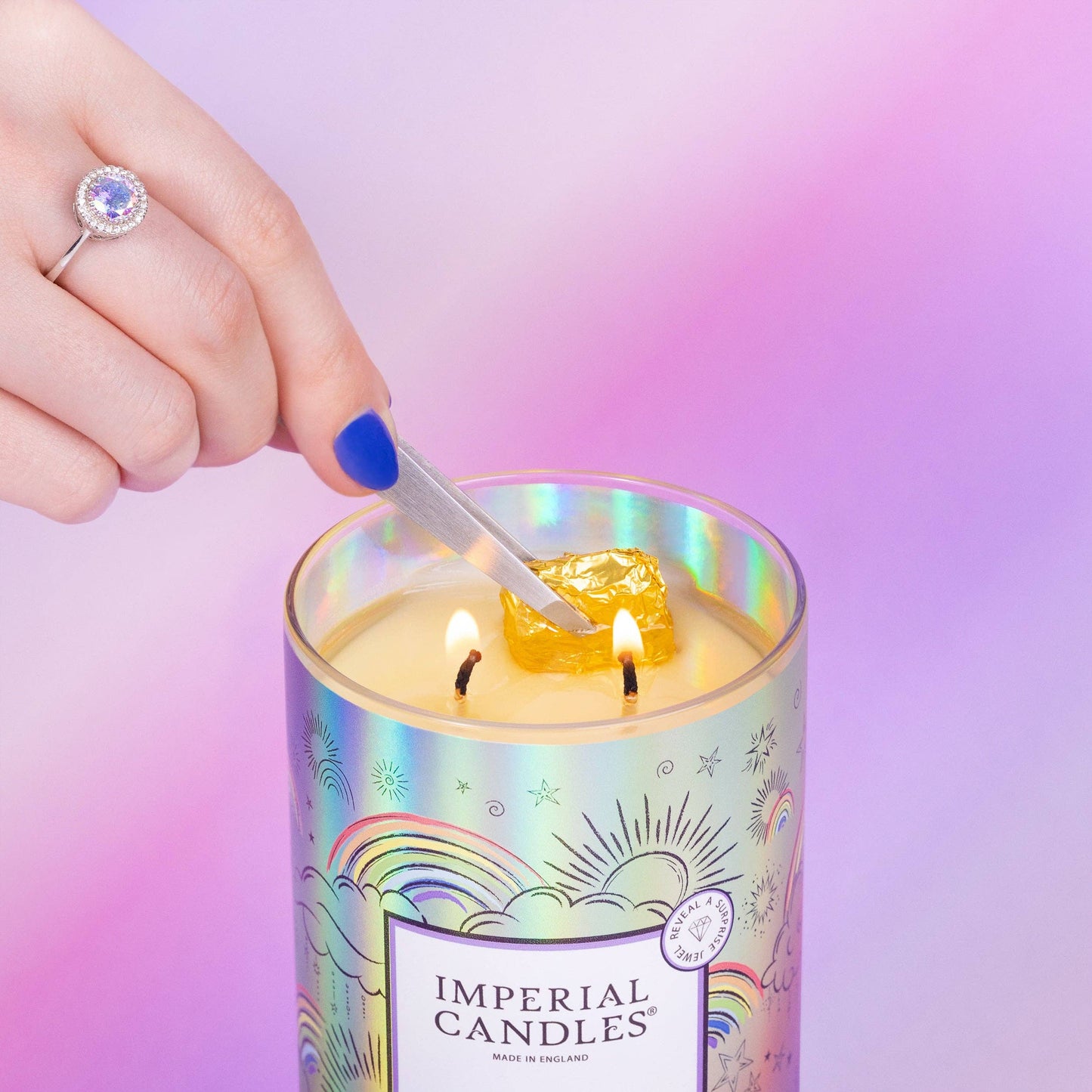 Rainbow - Jewel Candle