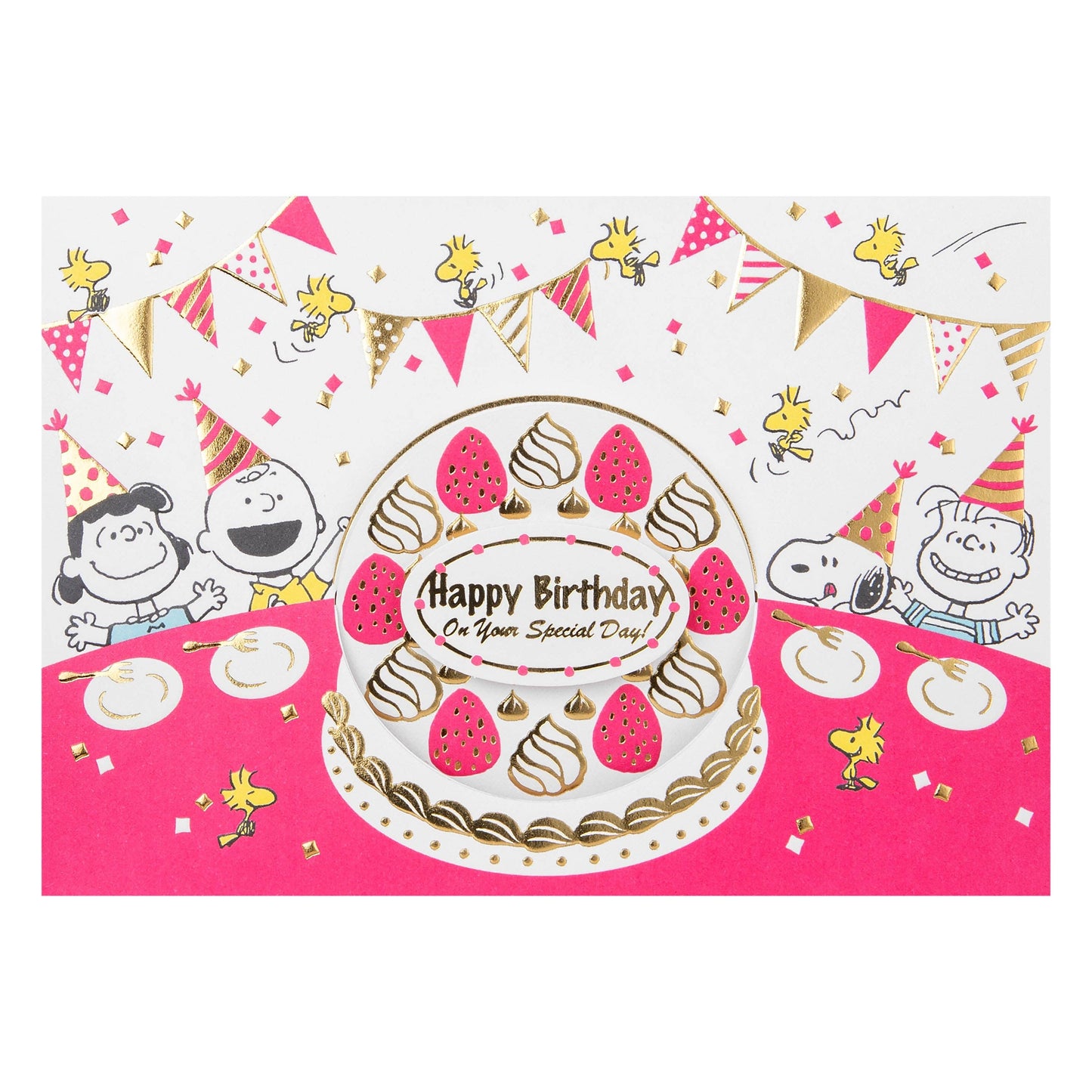Pop-Up Birthday Card-3D SNOOPY PEANUTS™ Pop-Up Birthday Cake