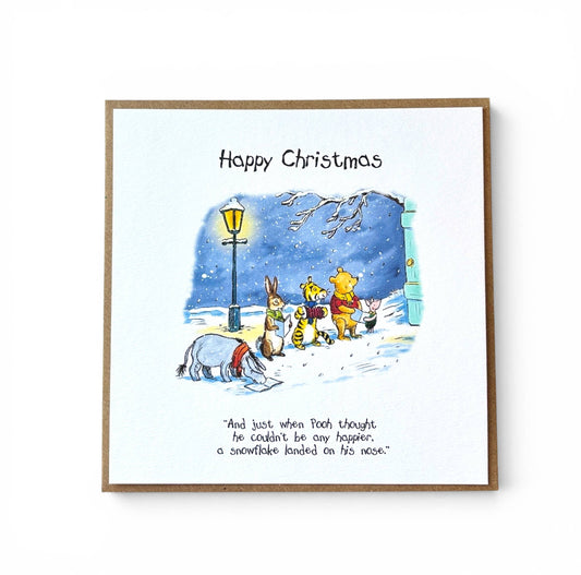 Winnie the Pooh Christmas Holiday Card