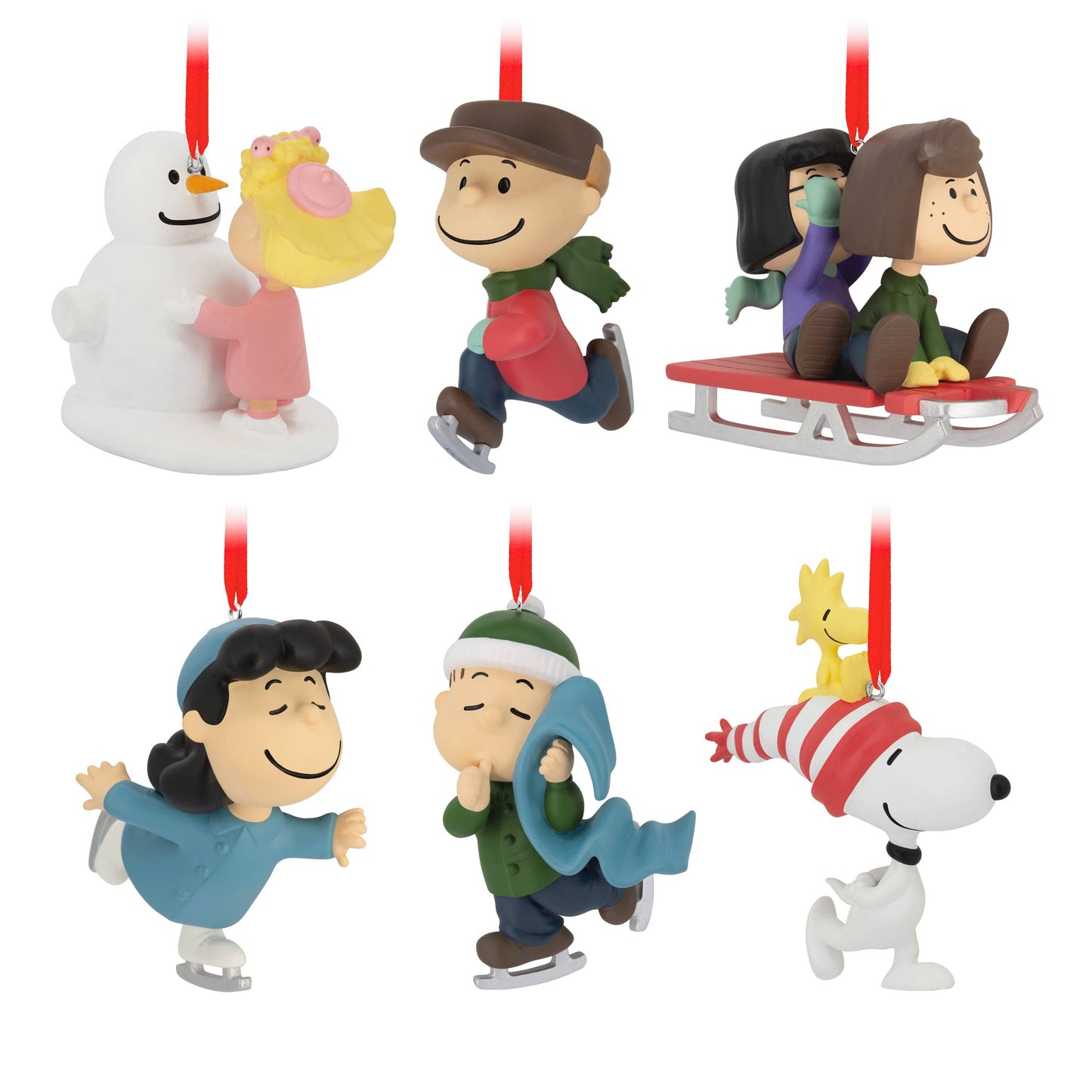 PEANUTS™ Ornaments - Pack of 6 PEANUTS™ Winter Activities