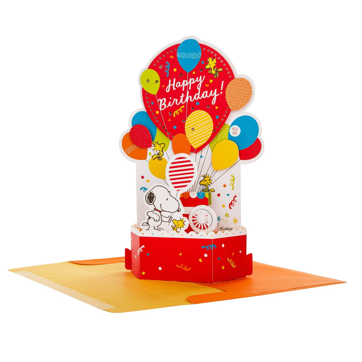 3D Pop-Up Musical Light-Up Snoopy & Woodstock Birthday Card